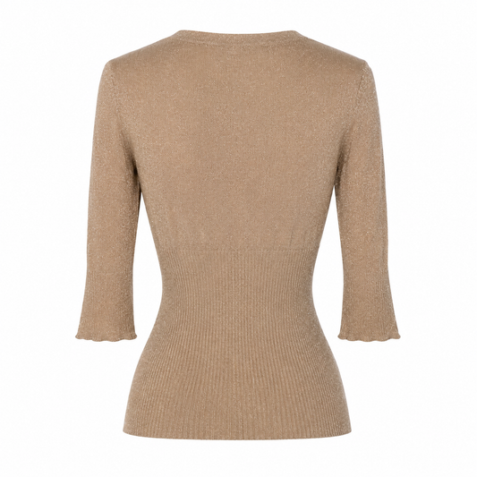 Glitter Crystal Button Top