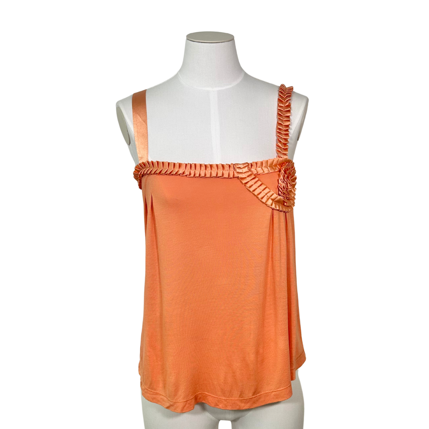 Coral Silk Detail Tank Top