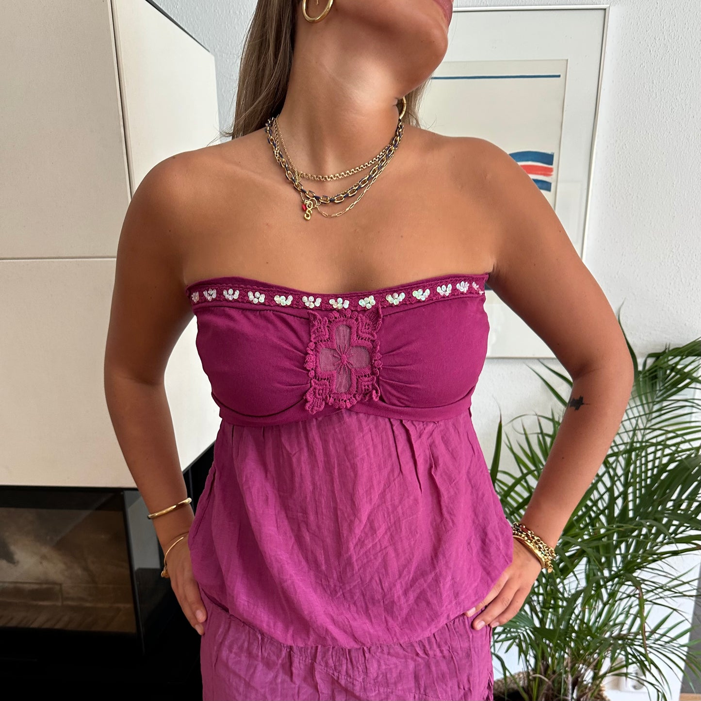 Sheer Detail Tube Top