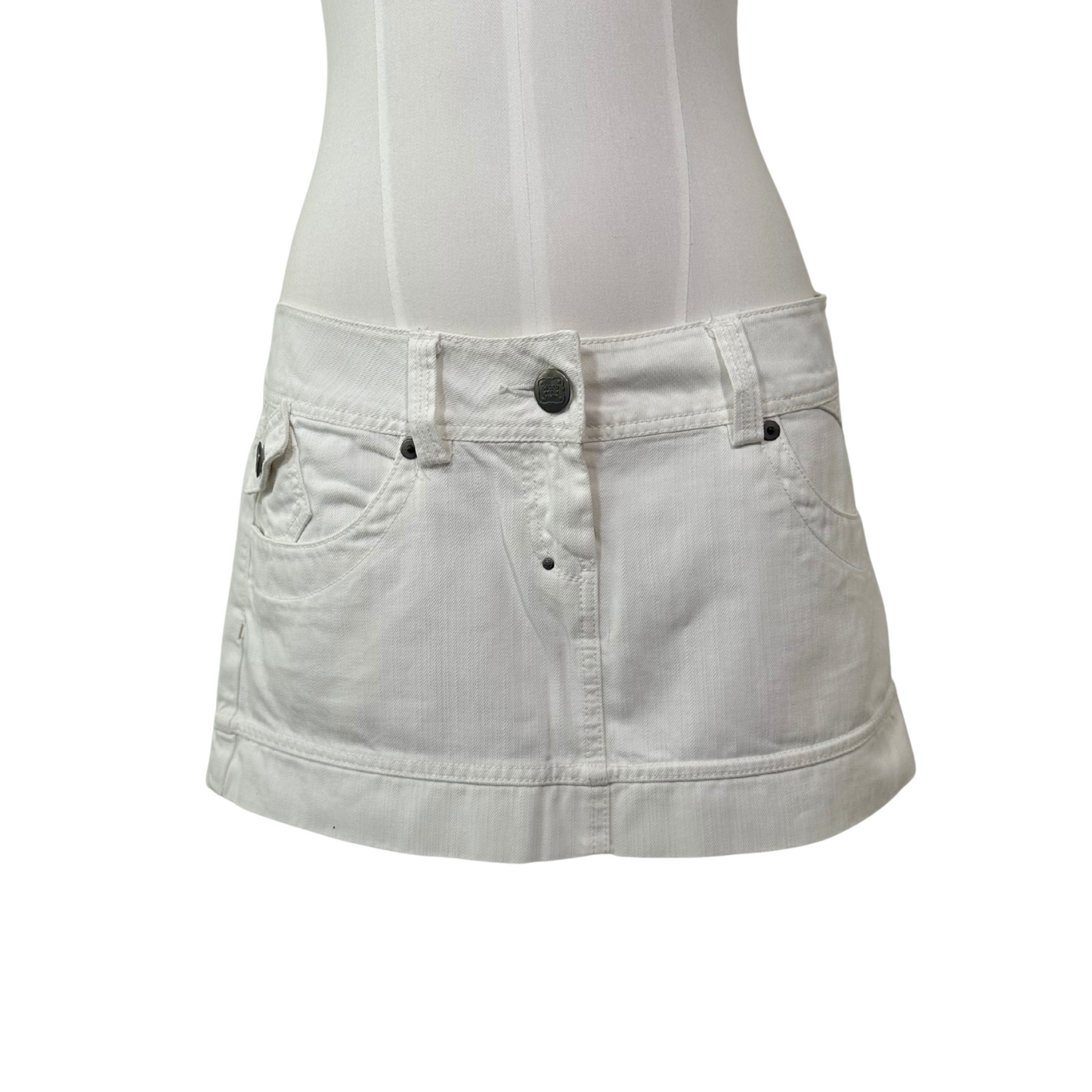 Low Waist Denim Mini Skirt