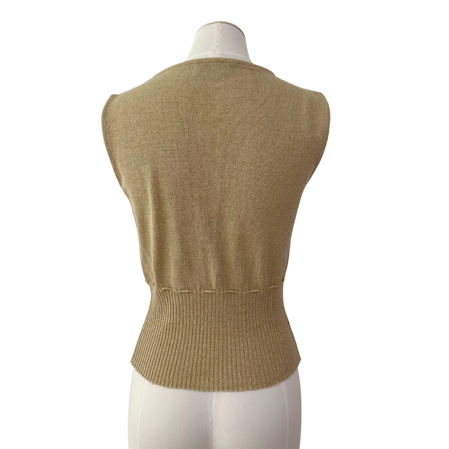 Gold Knit Drawstring Top