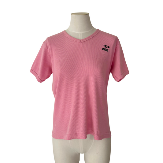 Pink Ribbed Tshirt - Diesel