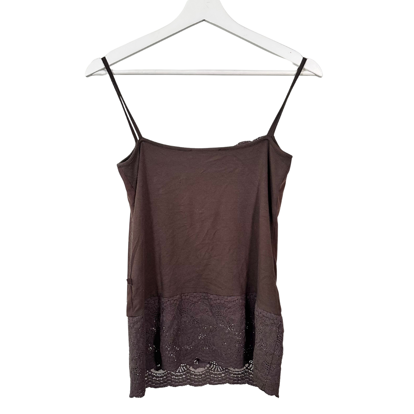 Brown Double Draped Tank