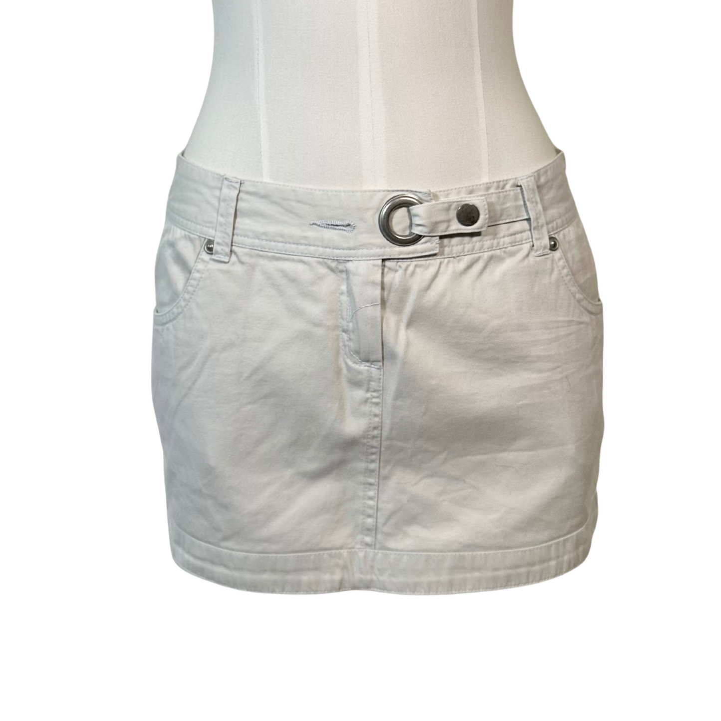 Eyelet Detail Mini Skirt