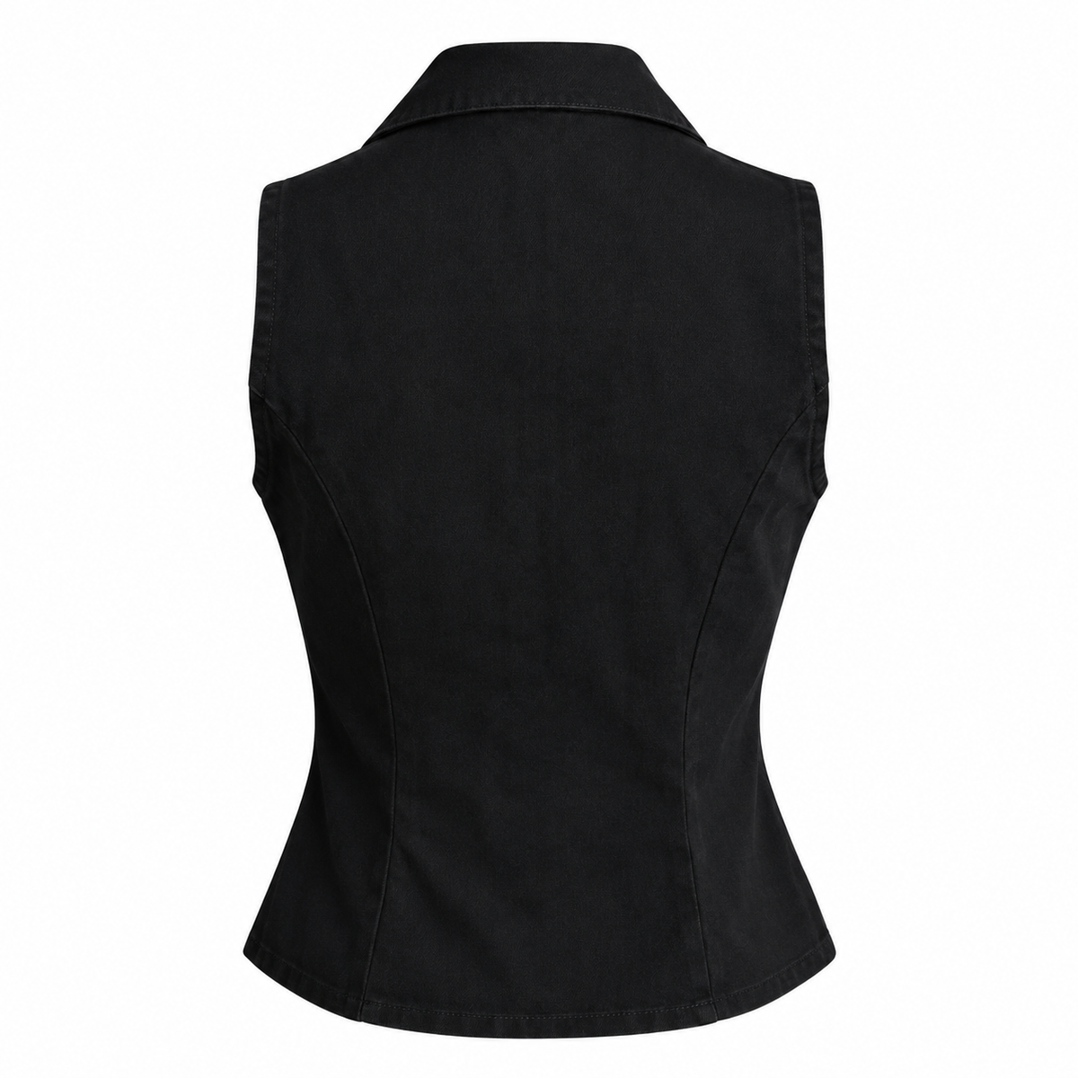 90s Black Tailored Vest Top – Size 2