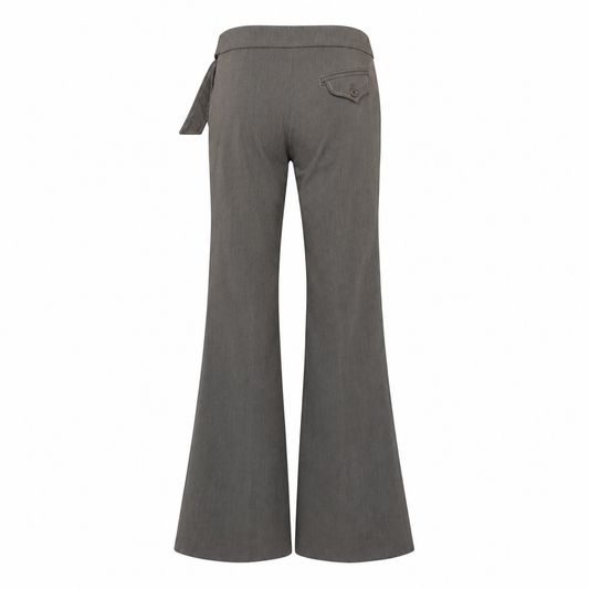 Grey Tie Detail Pants
