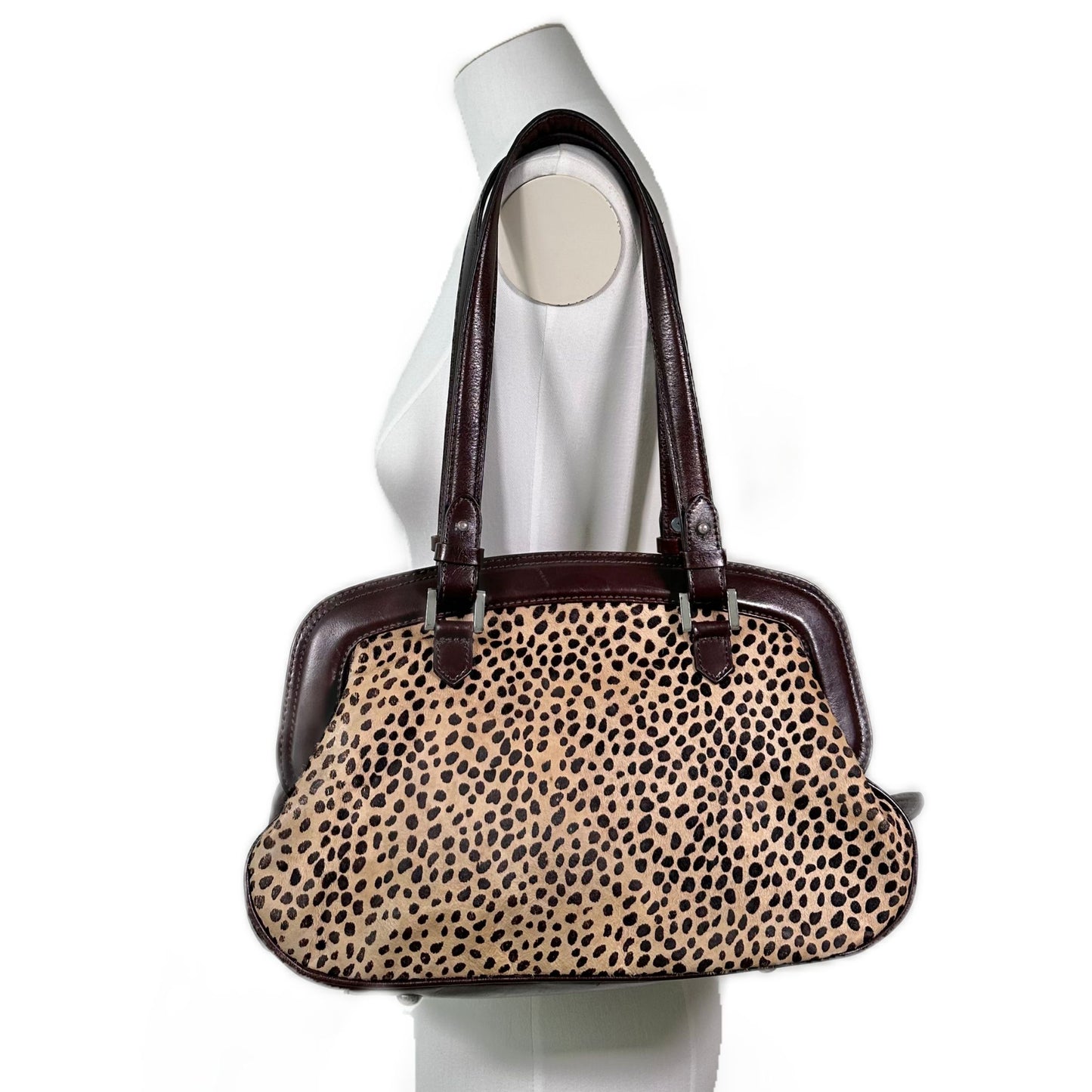 Leopard Zipper Shoulder Bag
