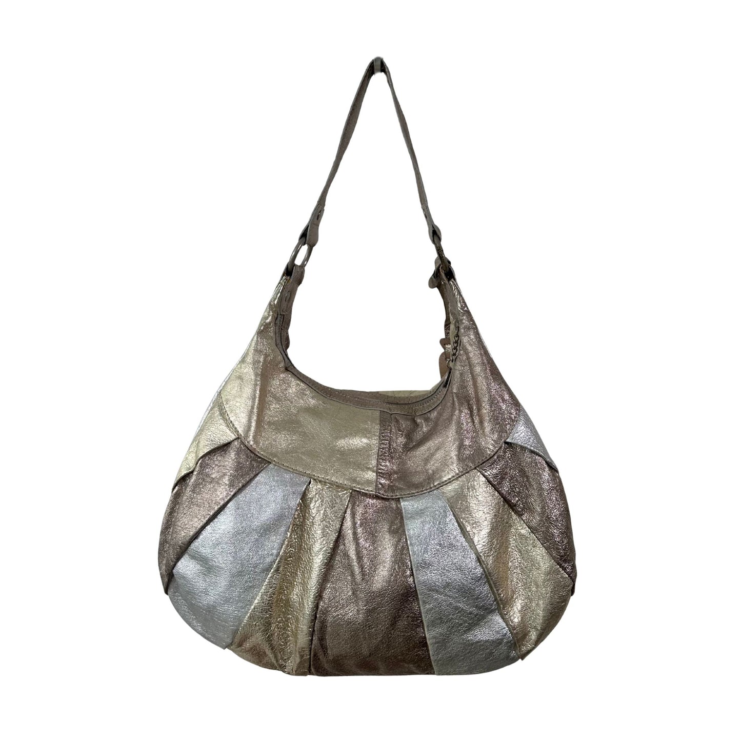 Metallic Leather Hobo Bag