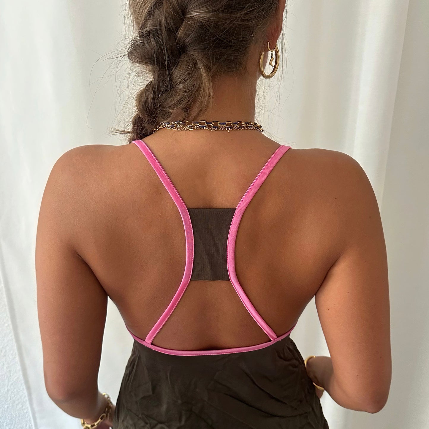 Brown/Pink Halter Top - Filippa K