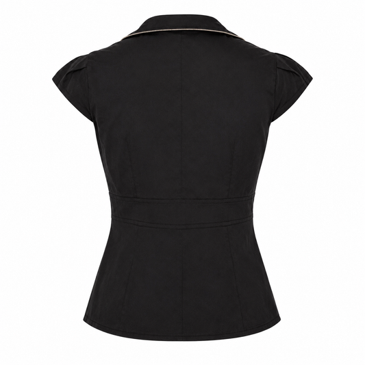 Zipper Detail Blouse