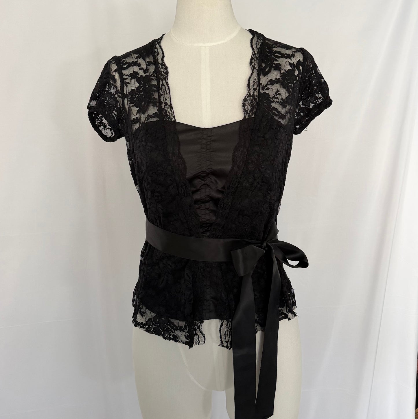 Silk Corset Lace Top