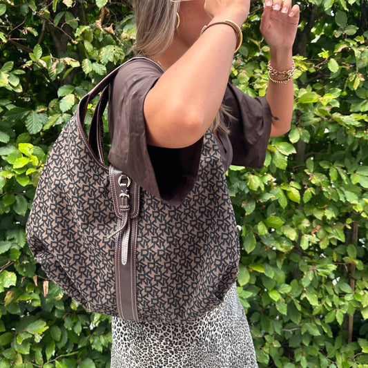 DKNY Monogram Buckle Hobo