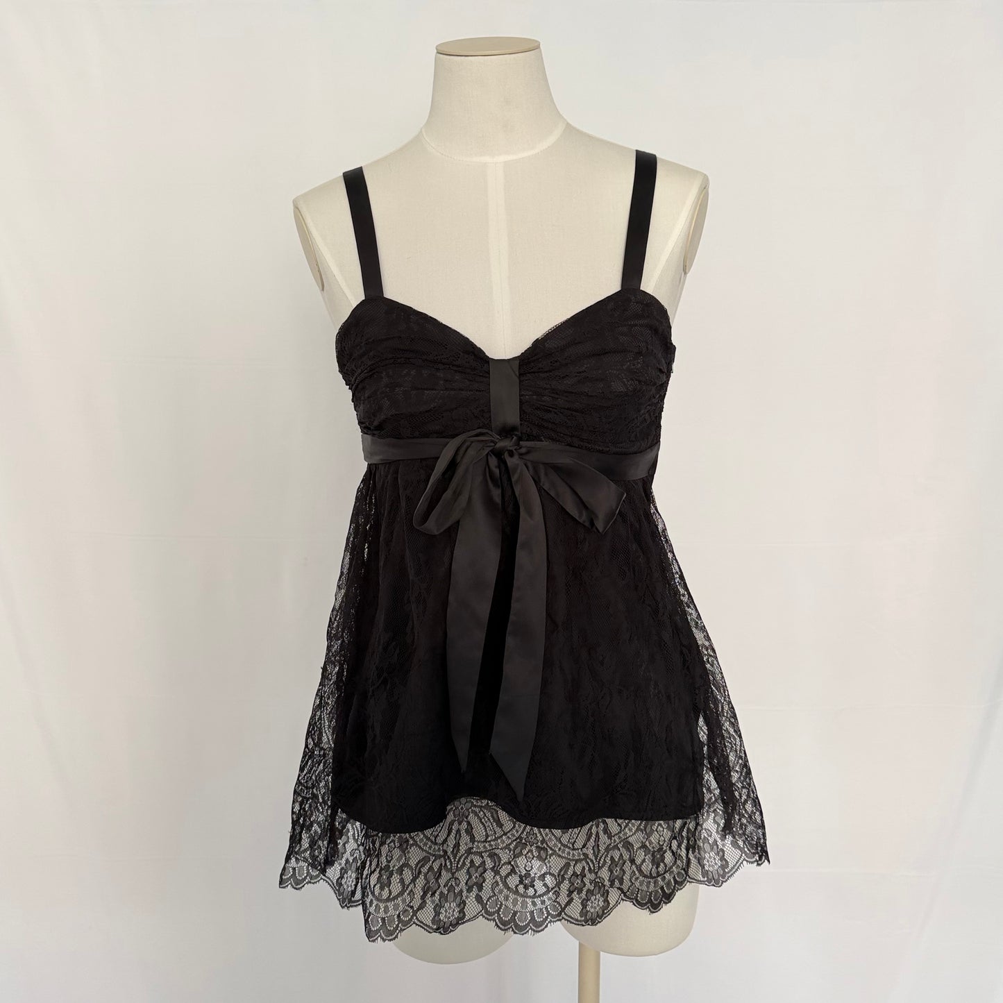 Lace Ribbon Detail Top