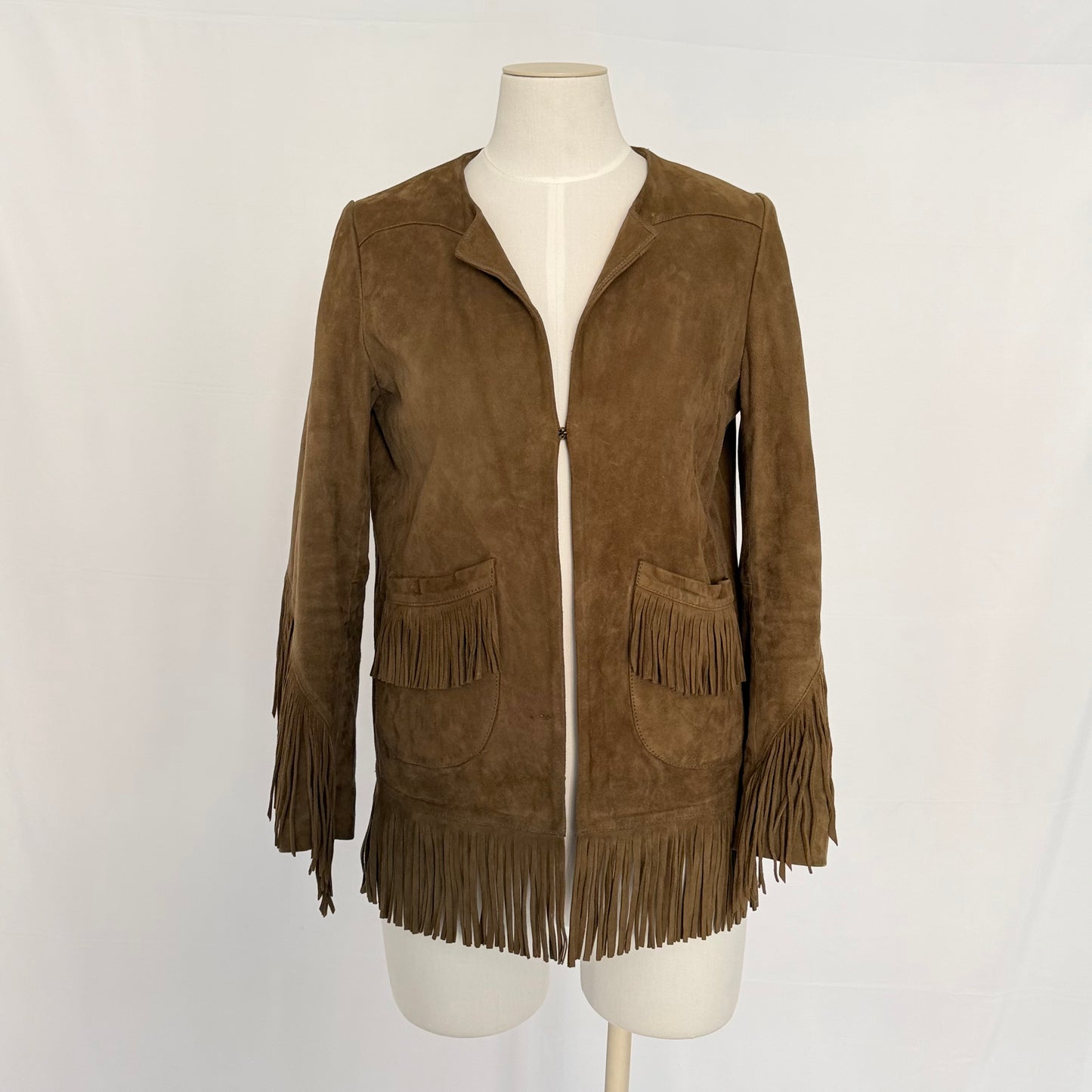 Maje Suede Fringe Jacket