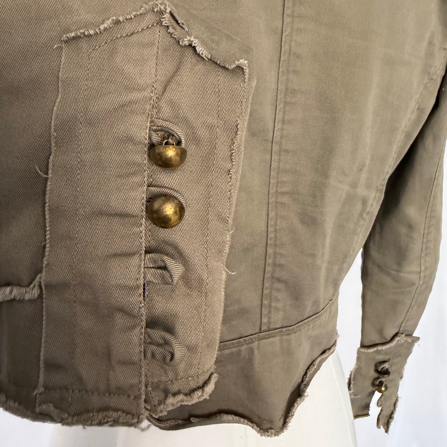 Cropped Denim Band Jacket