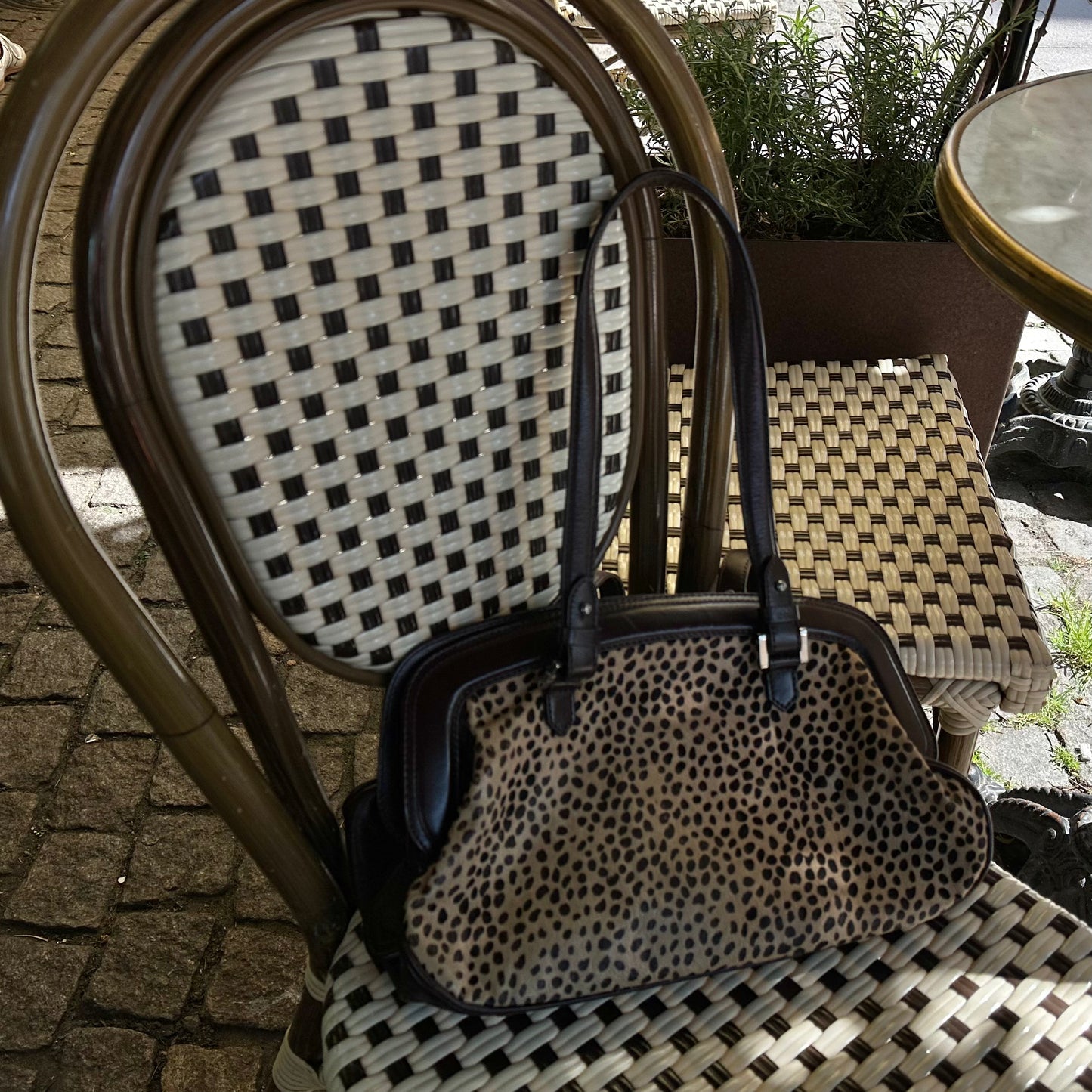 Leopard Zipper Shoulder Bag