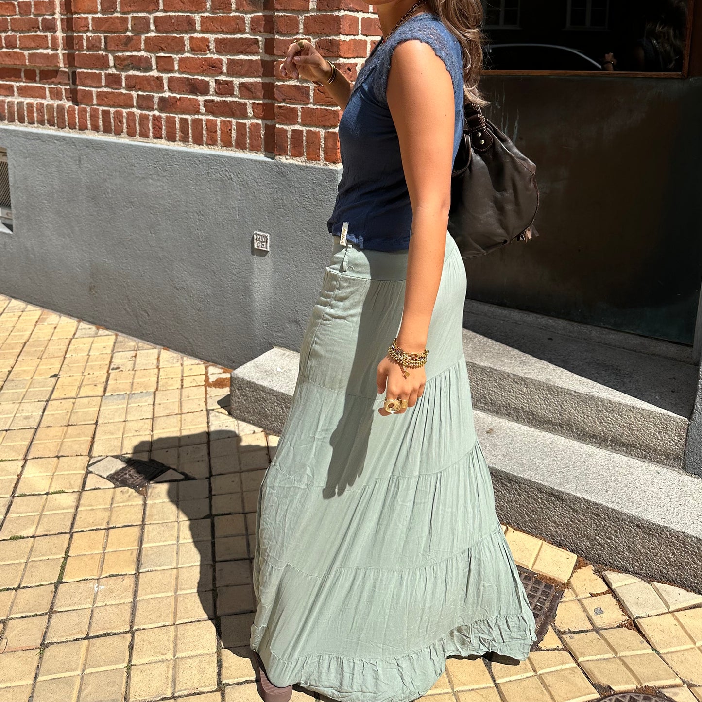 Army Soft Maxi Skirt