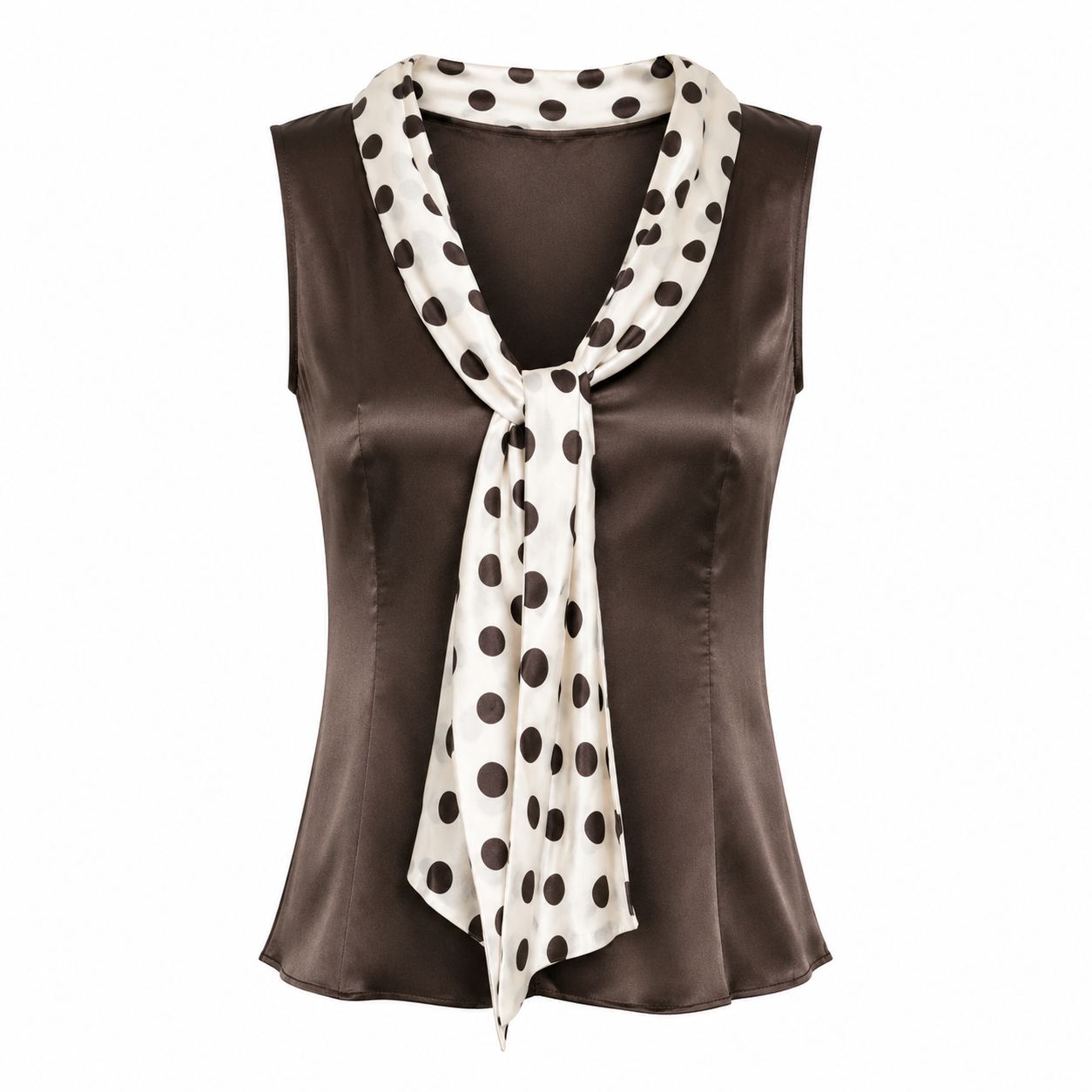 Silk Scarf Detail Top