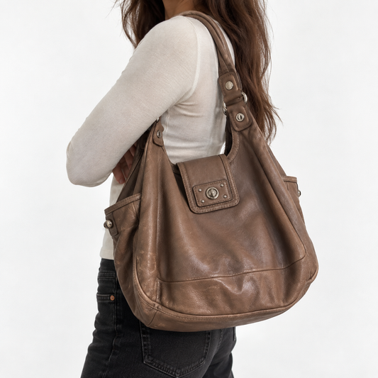 Marc by Marc Jacobs Brown Leather Shoulder Bag – Large Hobo