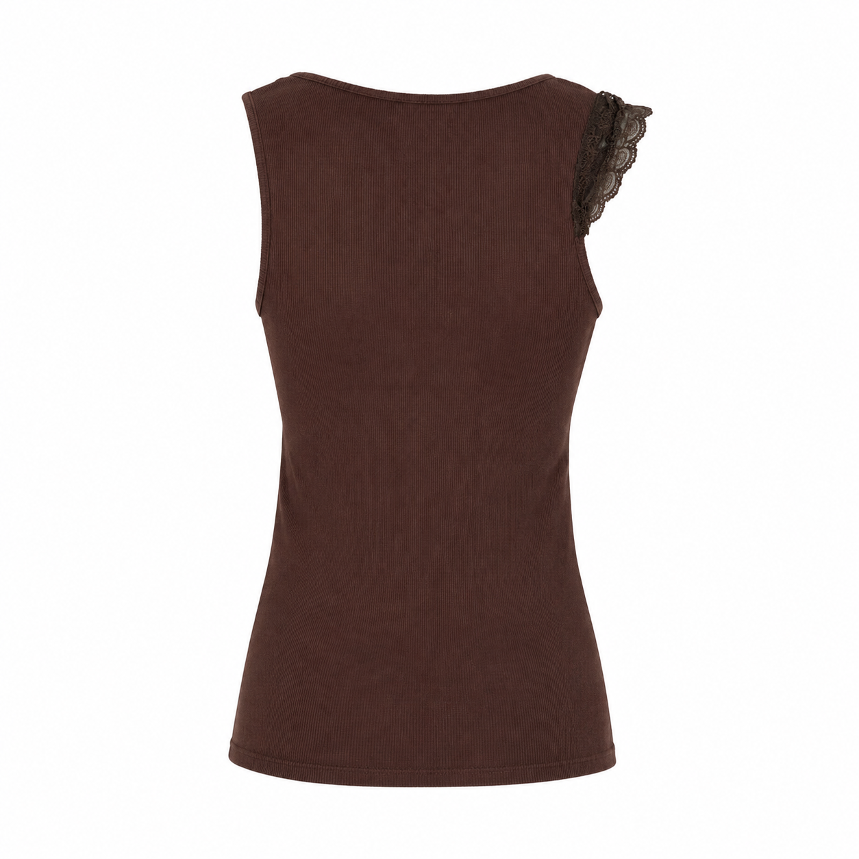 Brown Ribbed Detail Tank