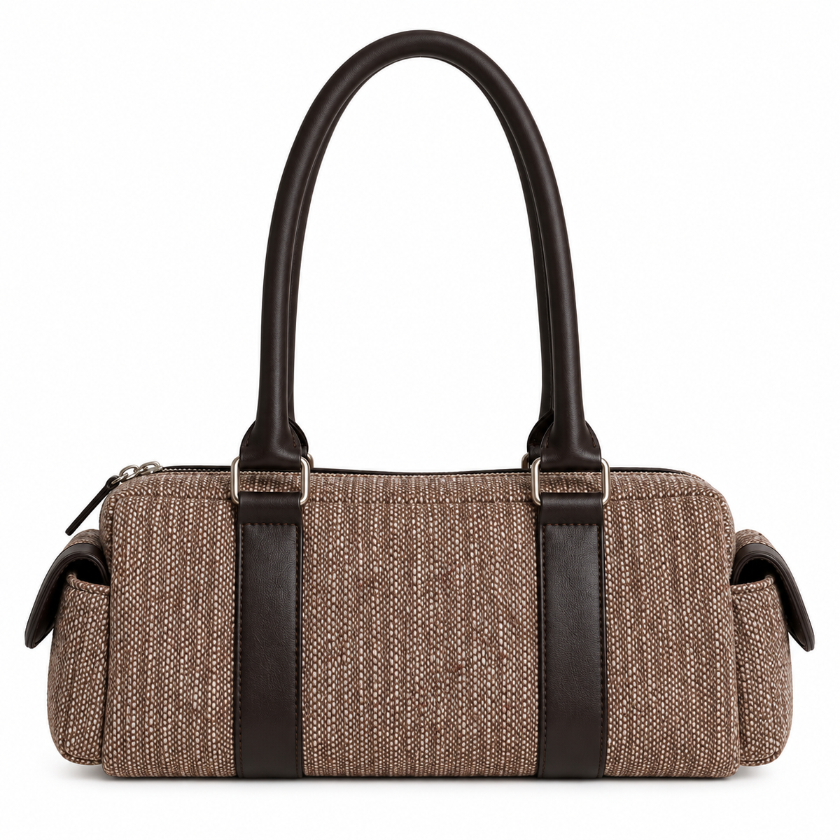 Cerruti Vintage Brown Shoulder Bag – Multi Pocket Handbag