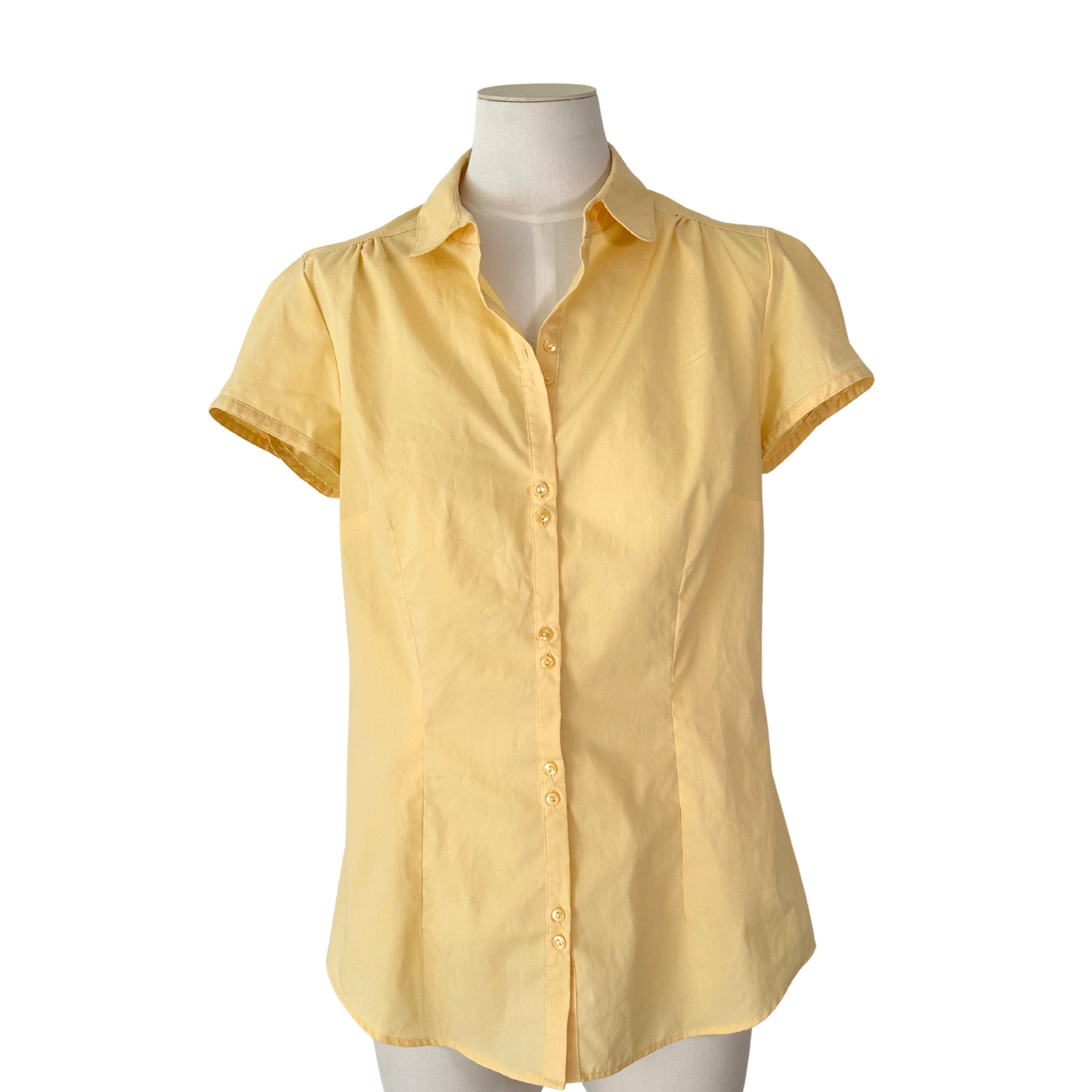 Yellow Button Up Blouse