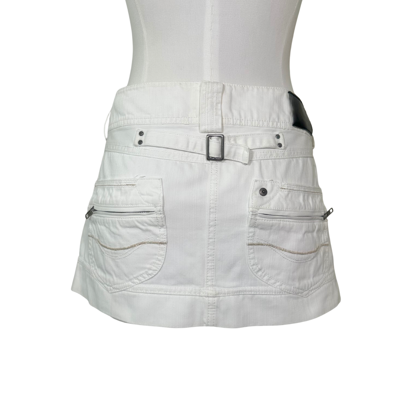 Low Waist Denim Mini Skirt