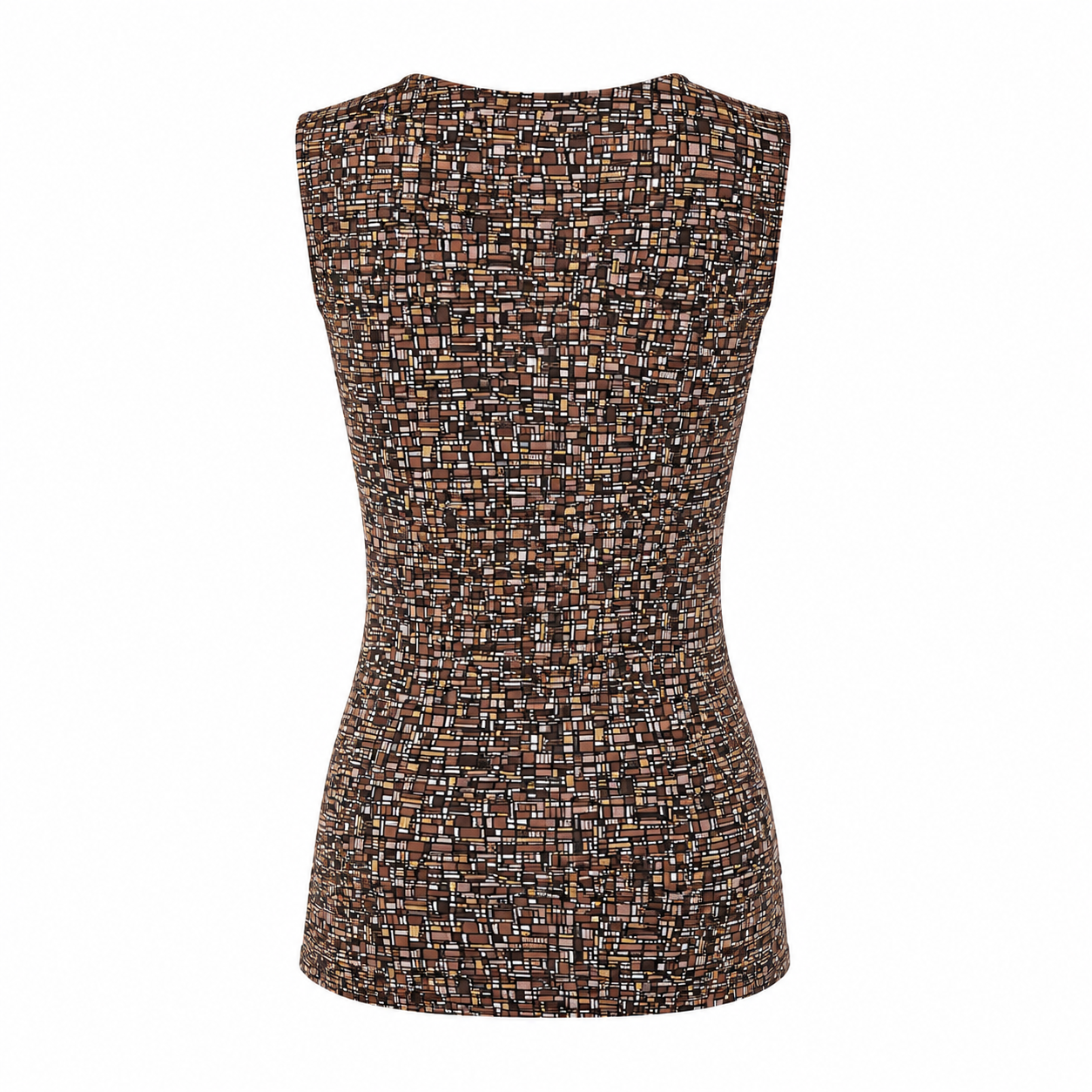 Brown Buckle Detail Top