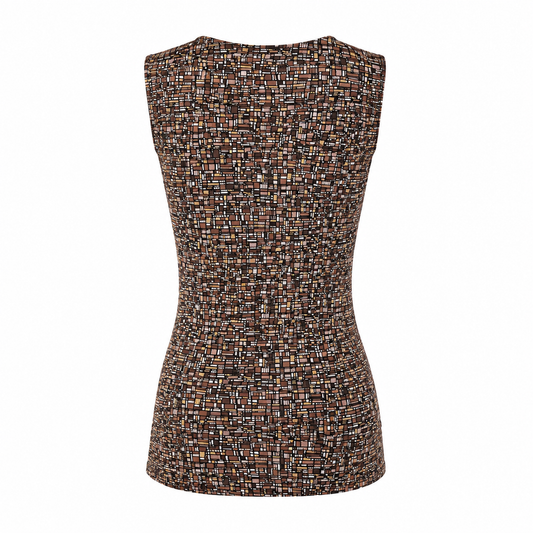 Brown Buckle Detail Top