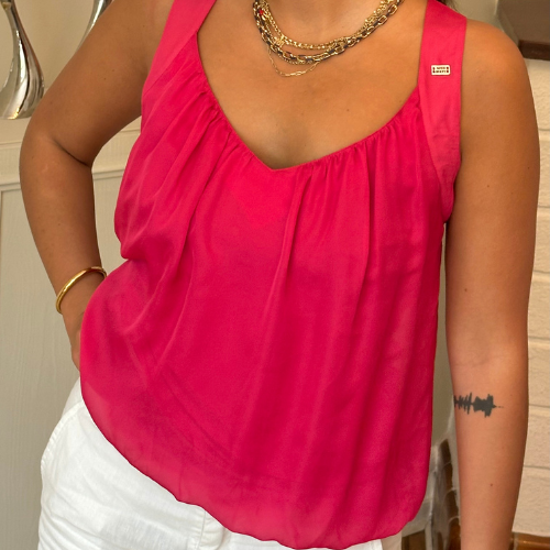 Pink Flowy Tank Top - Miss Sixty