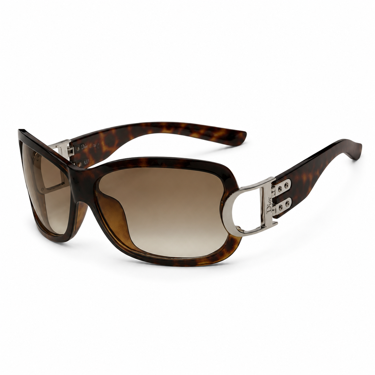 Christian Dior Airspeed 2 Tortoiseshell Shield Sunglasses