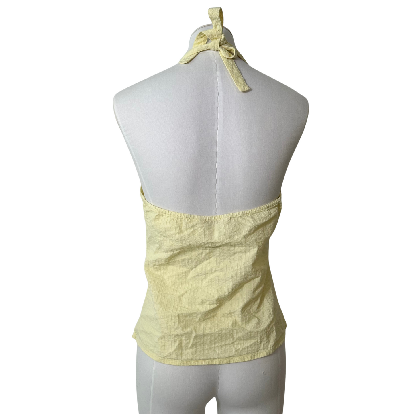 Yellow Button Up Halter Top
