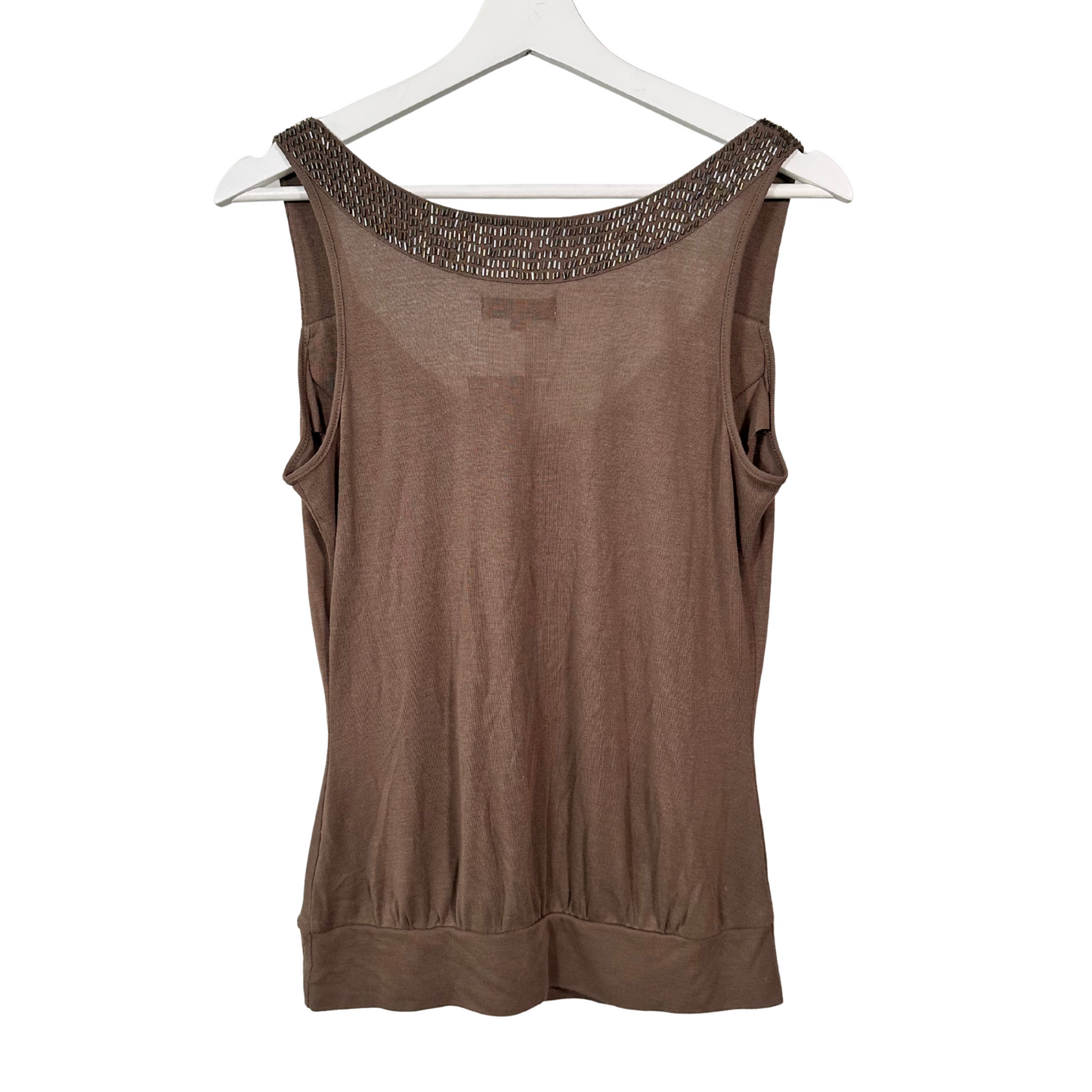 Beaded Detail Draped Tank