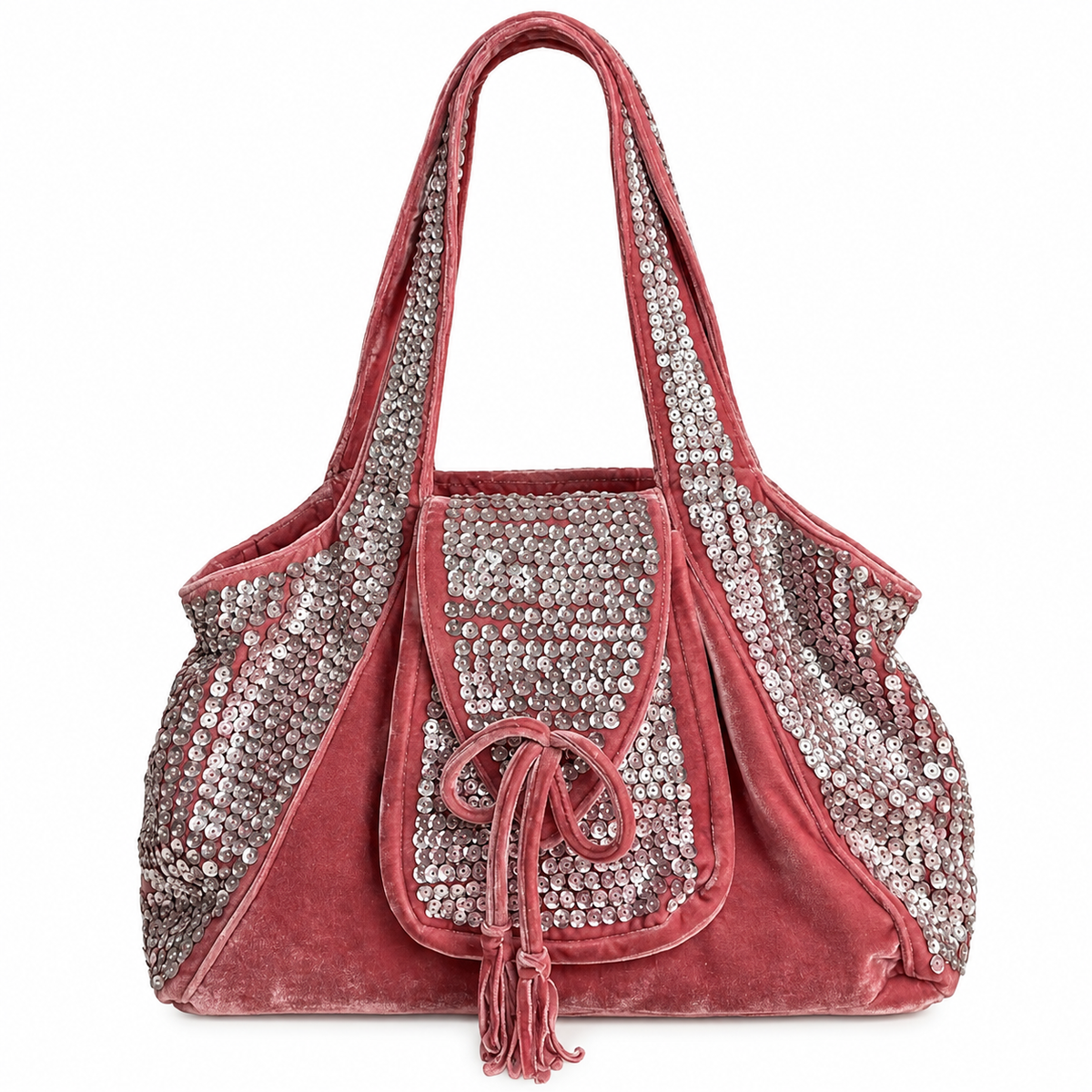 Vintage Pink Sequin Shoulder Bag