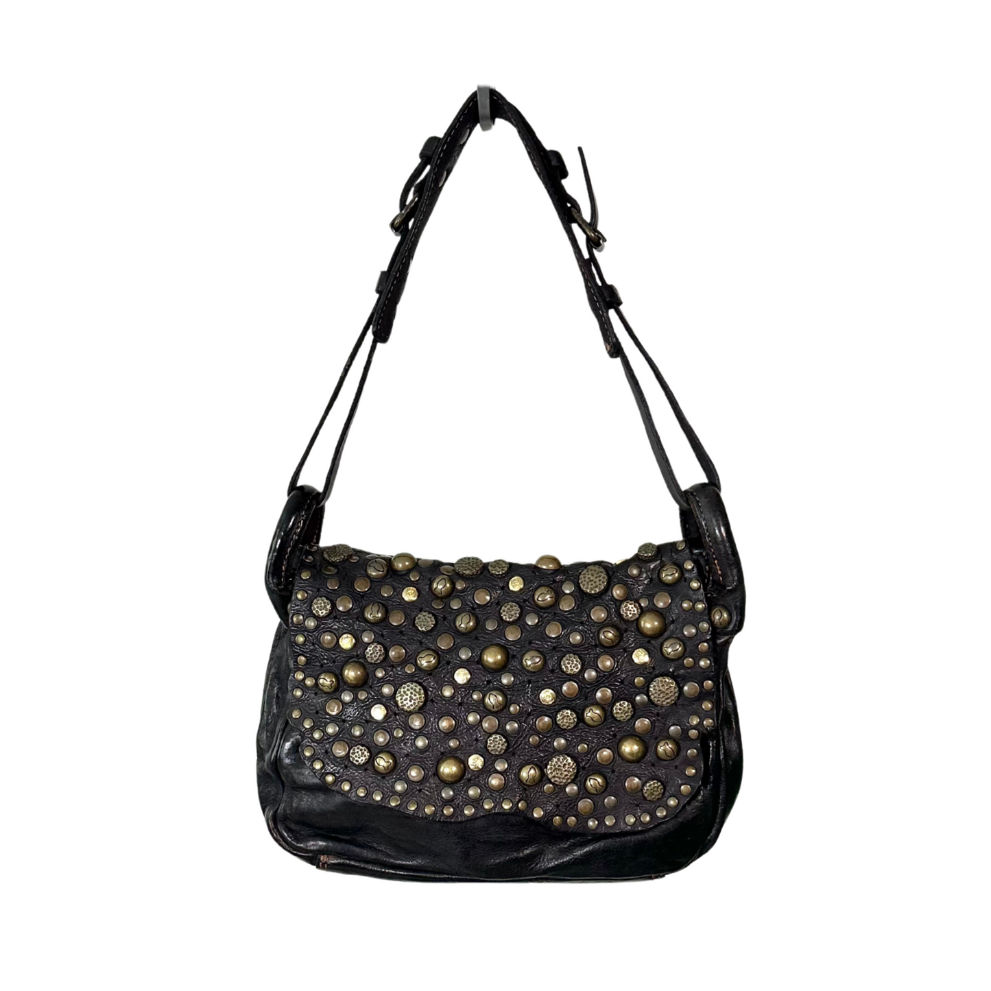 Leather Studded Shoulder Bag