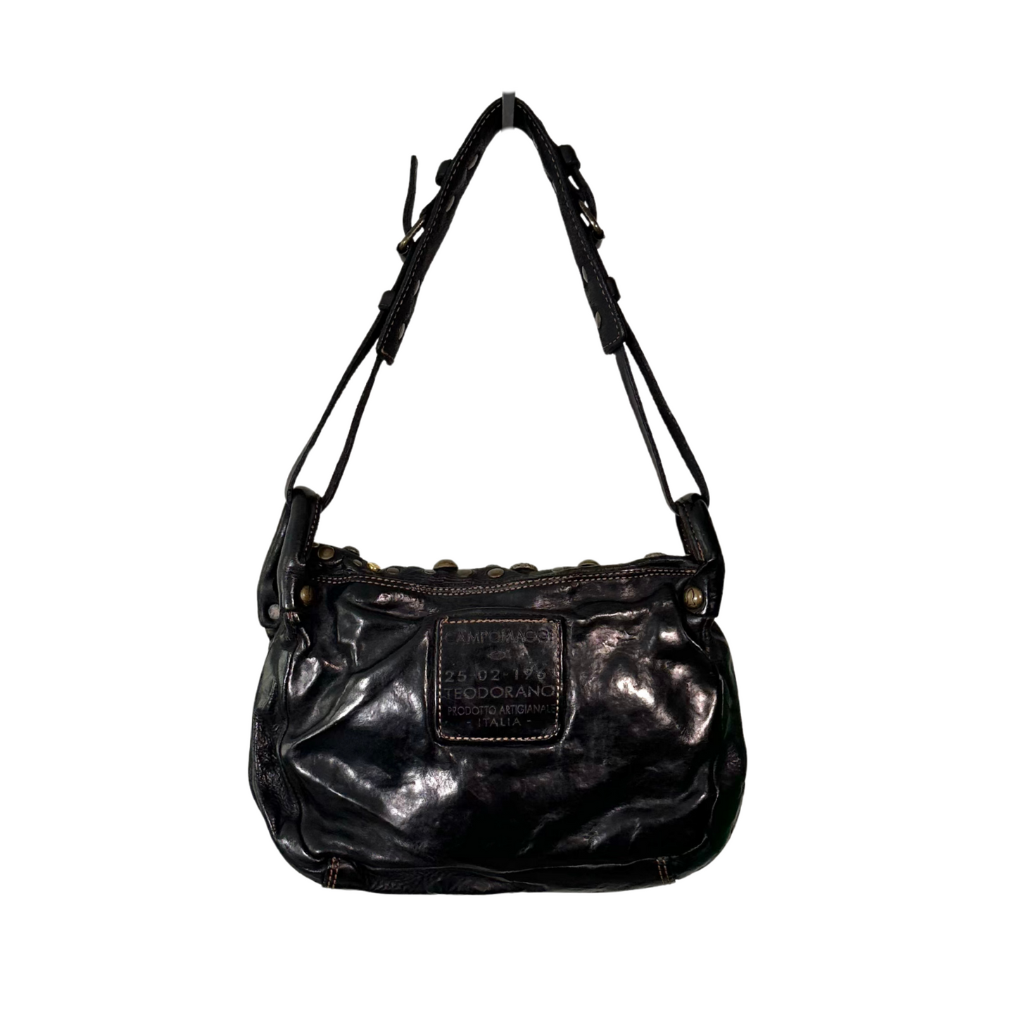 Leather Studded Shoulder Bag