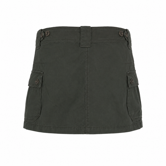 Army Denim Mini Skirt
