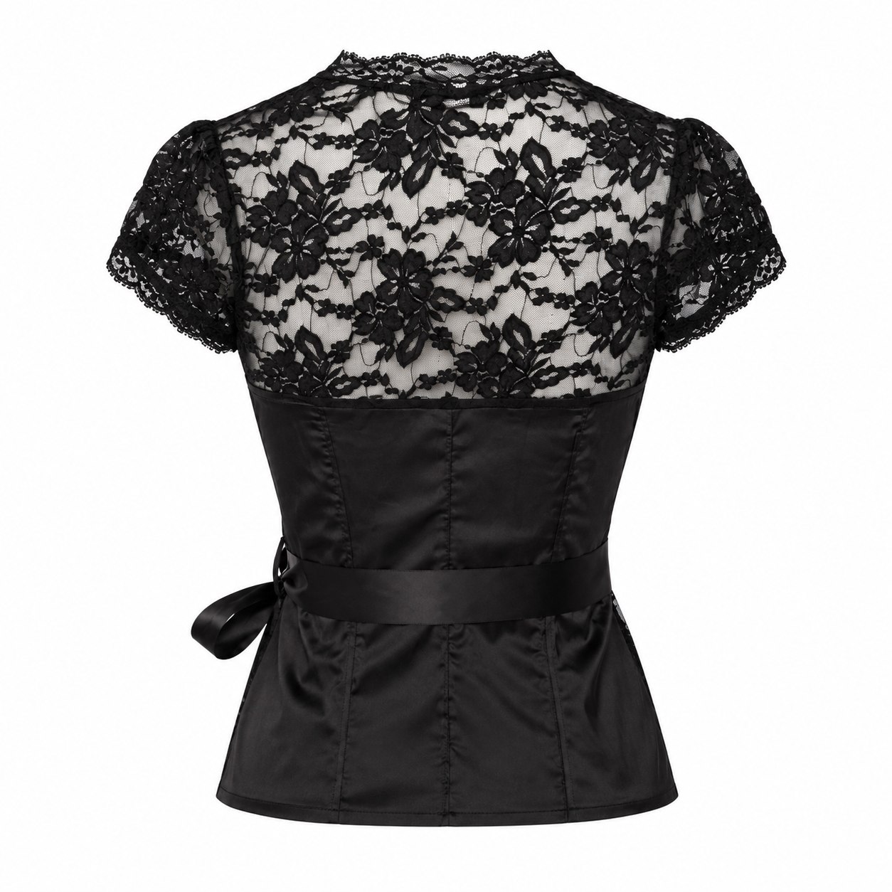Silk Corset Lace Top