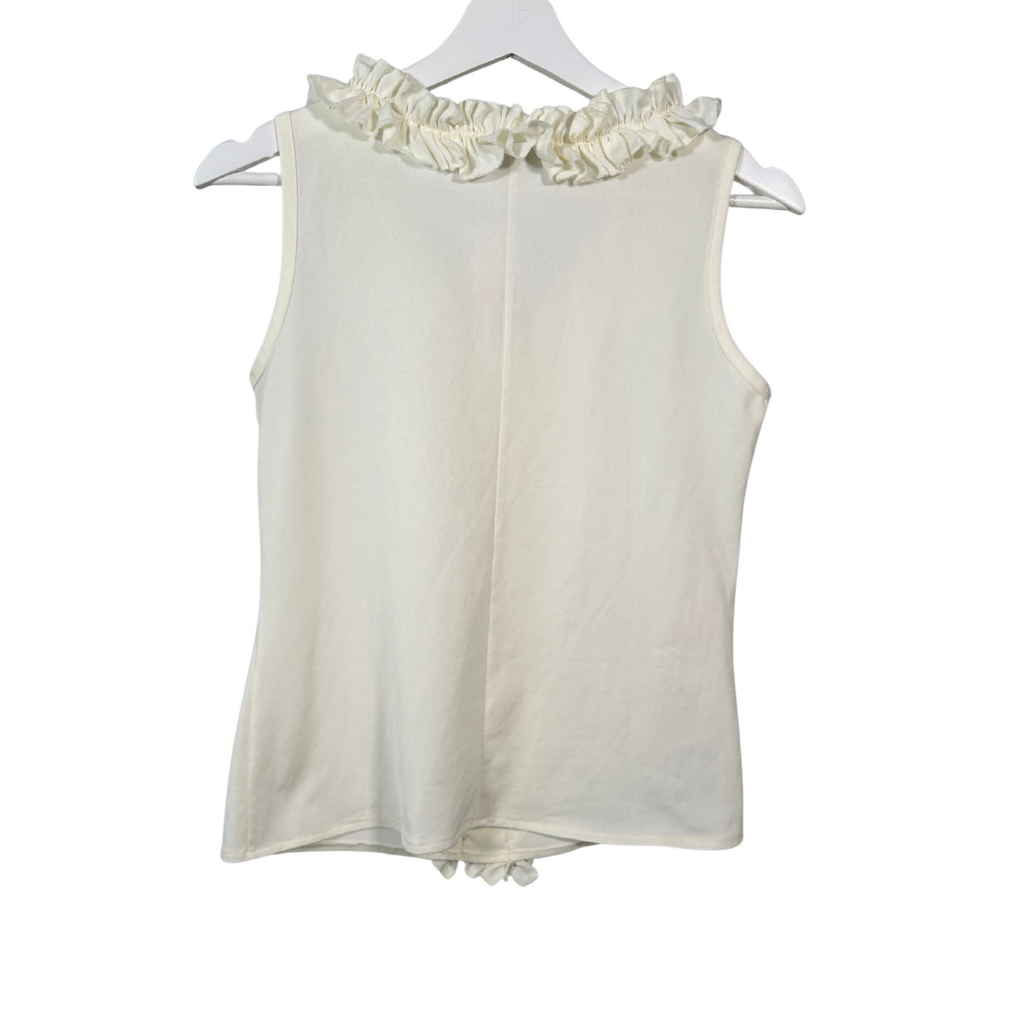 Ruffle Detail Sleveless Top