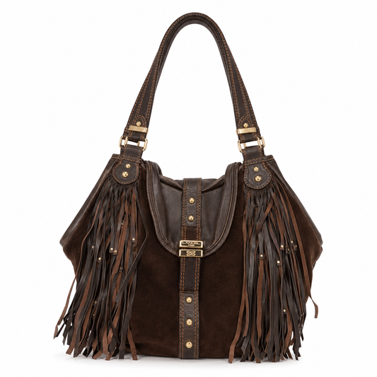 Slouchy Suede Fringe Hobo