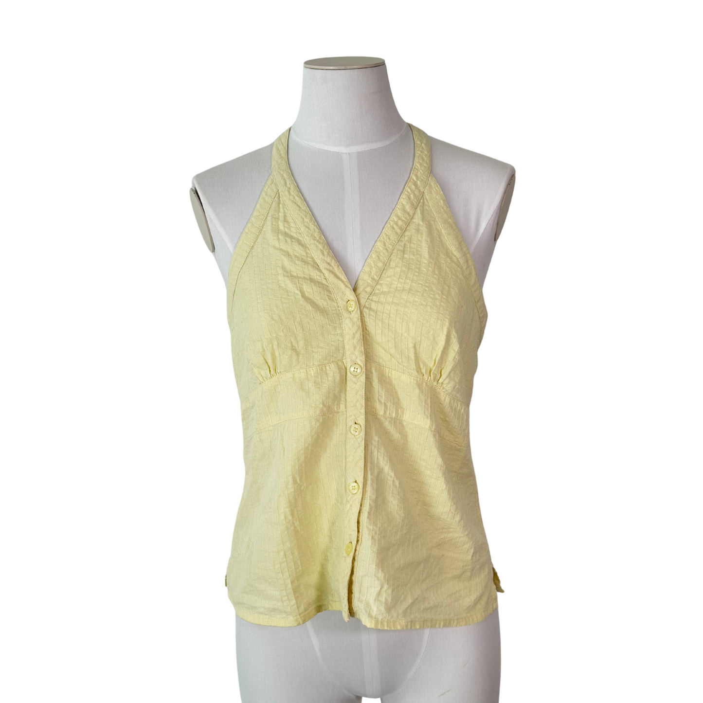 Yellow Button Up Halter Top