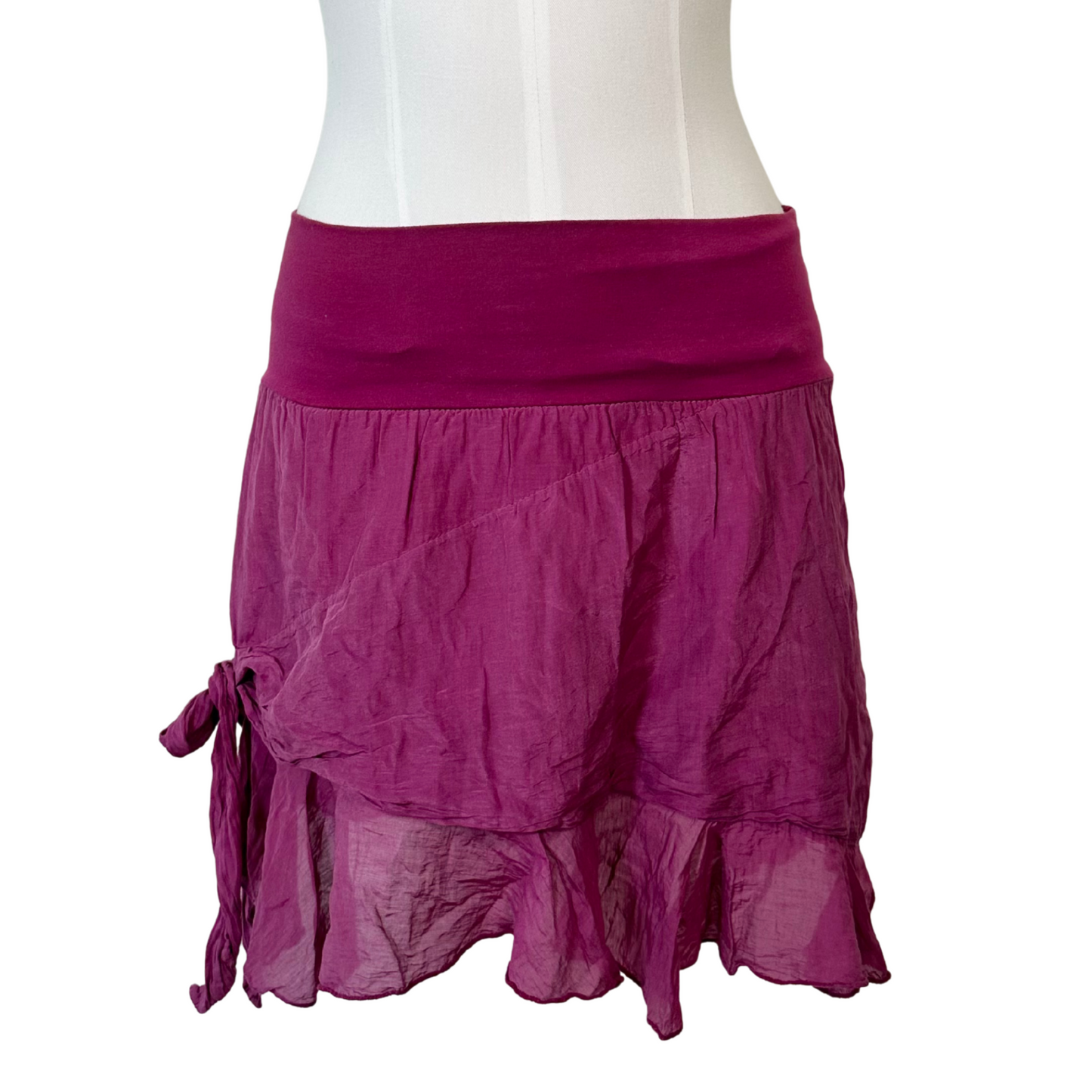 Bow Detail Ruffle Skirt