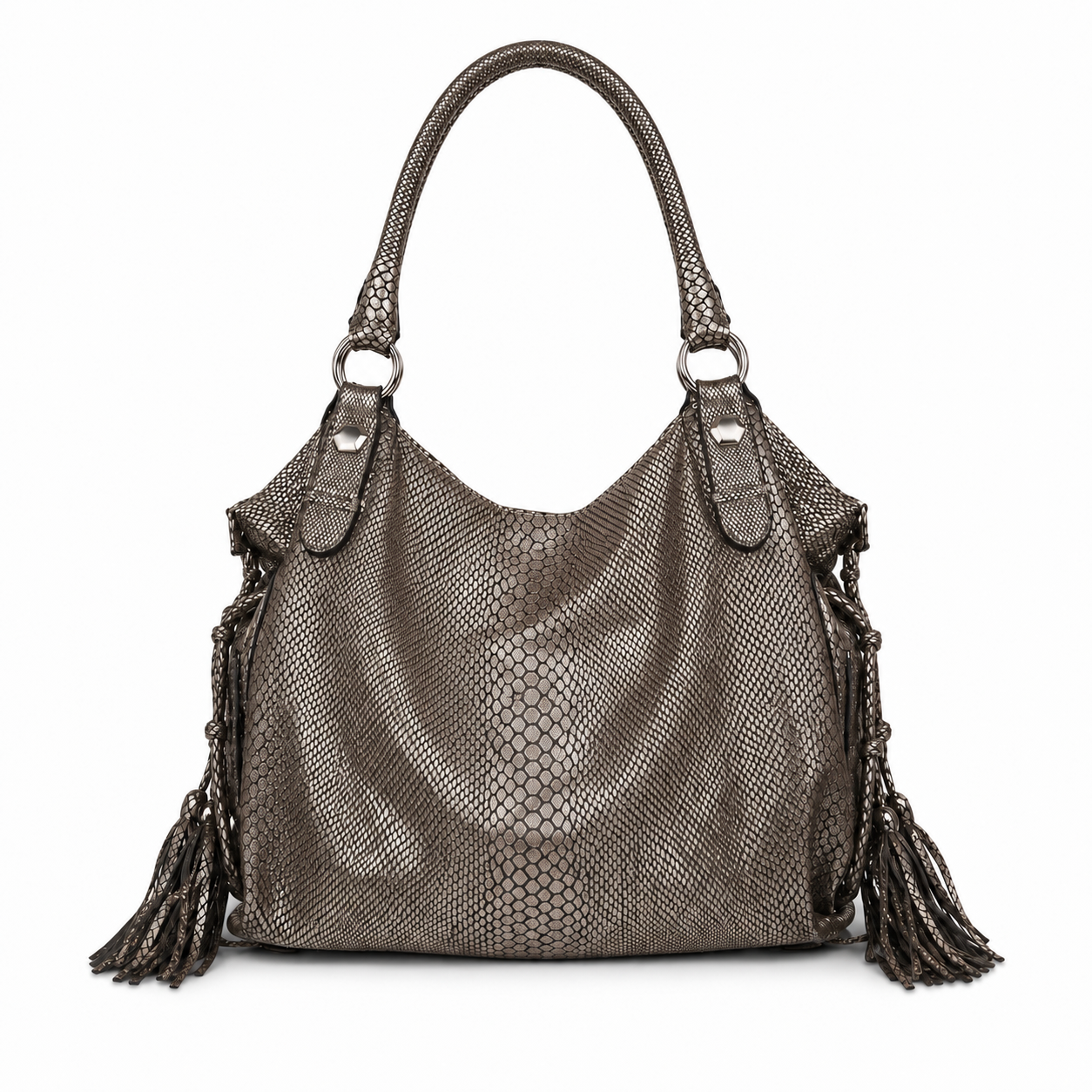 Metallic Snake Maxi Hobo