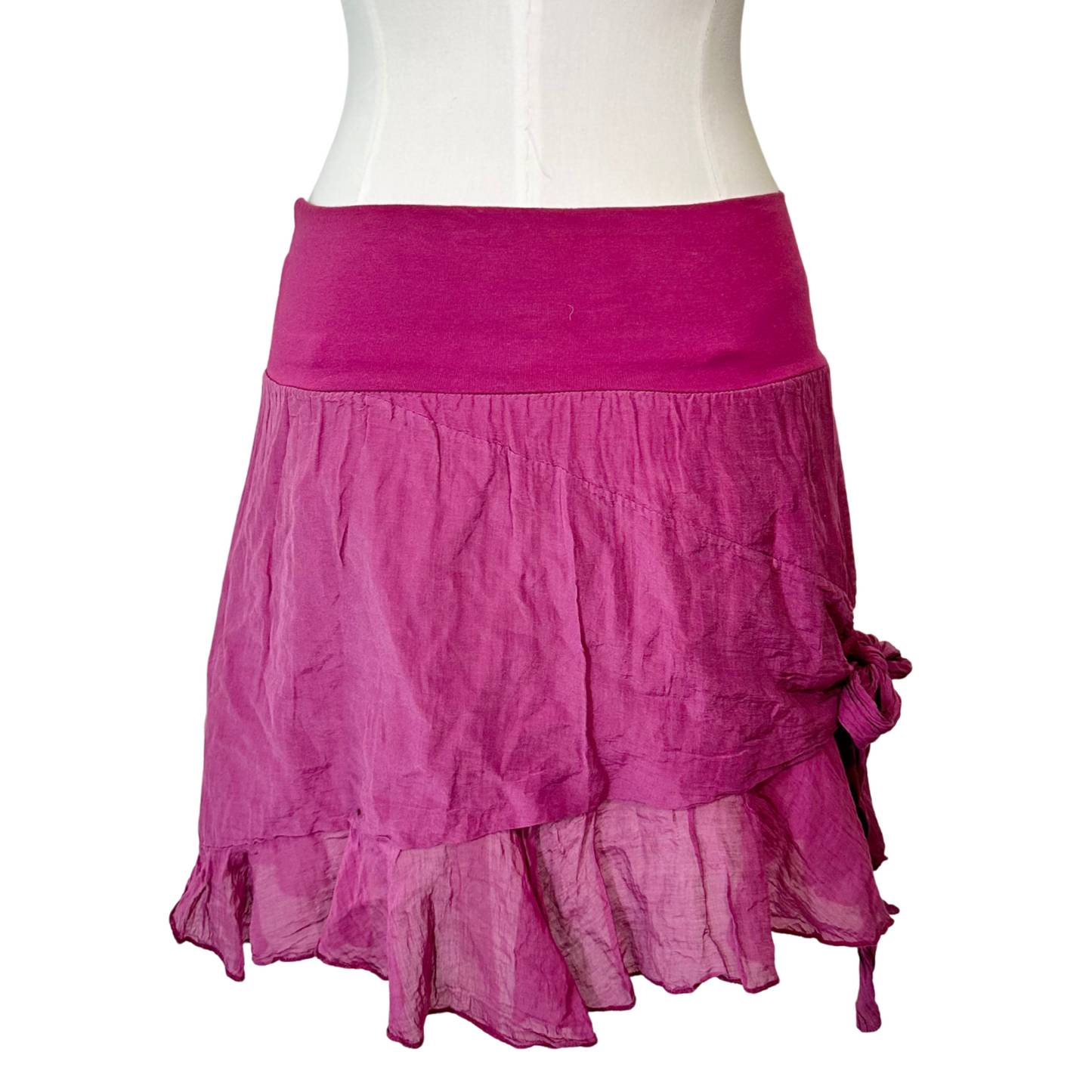 Bow Detail Ruffle Skirt