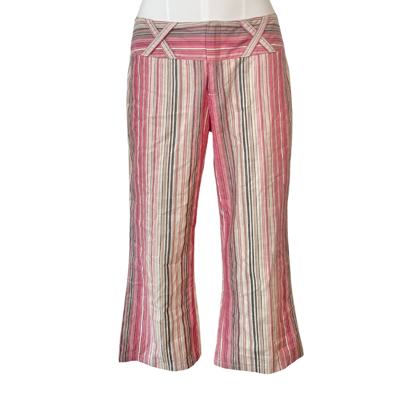 Pink Pinstripe Capri Pants