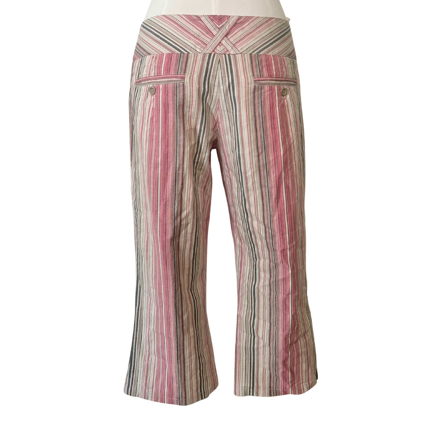 Pink Pinstripe Capri Pants