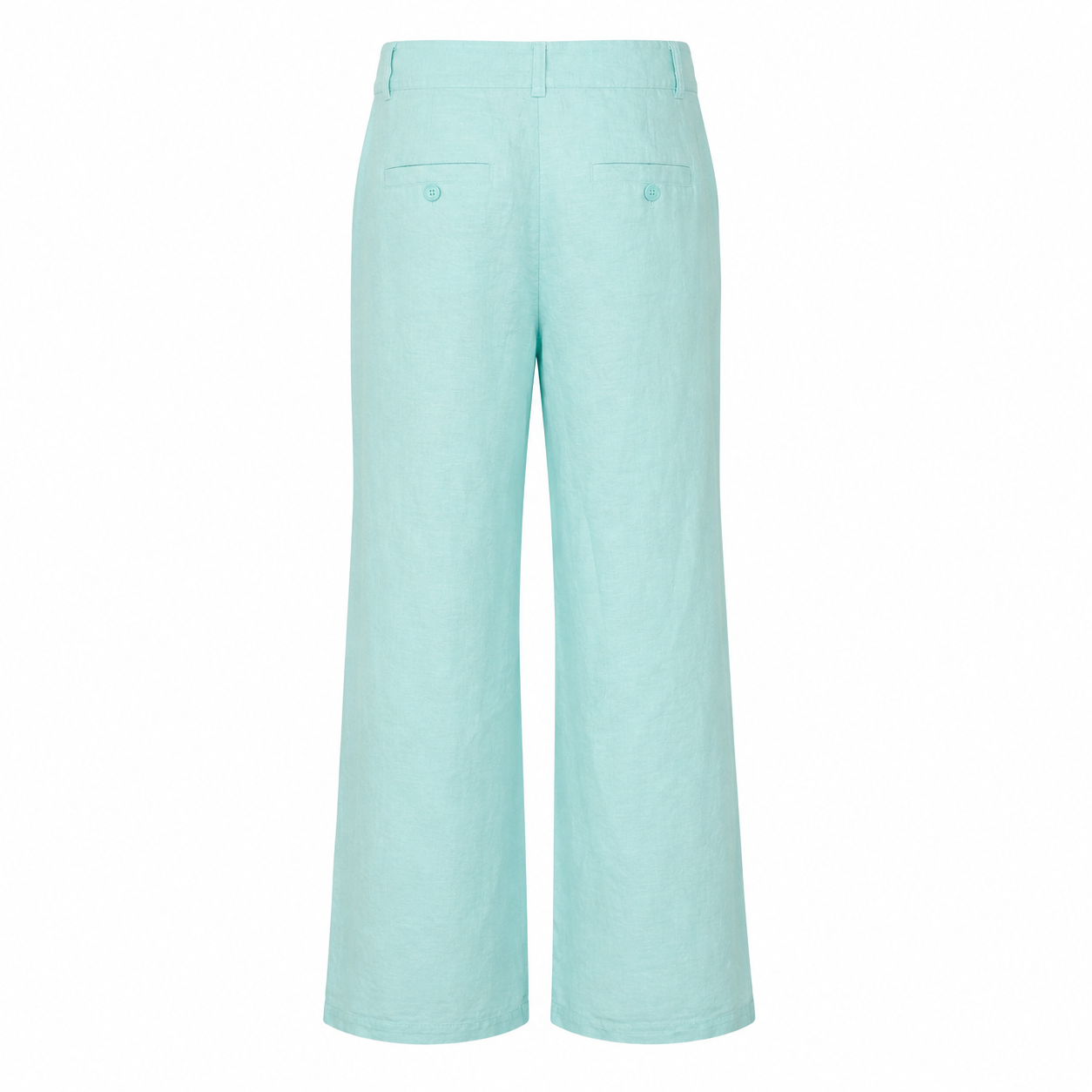 Mint Green Linen Blend Wide Leg Trousers EU 40