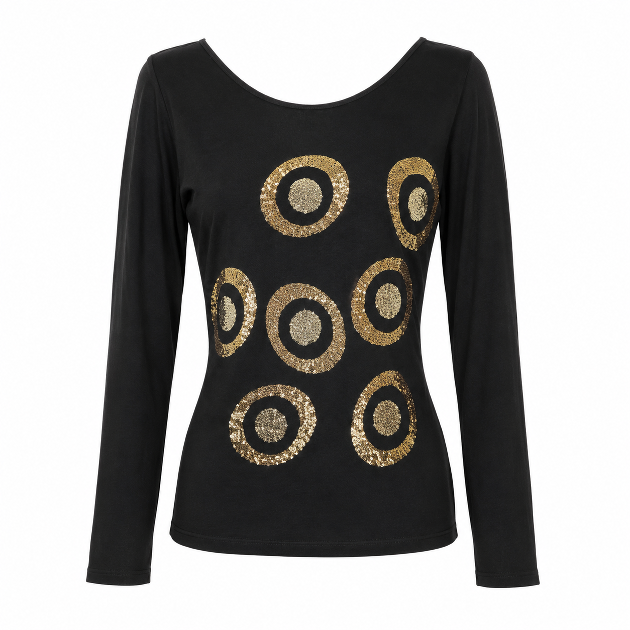 Versace Sequin Scoop Top