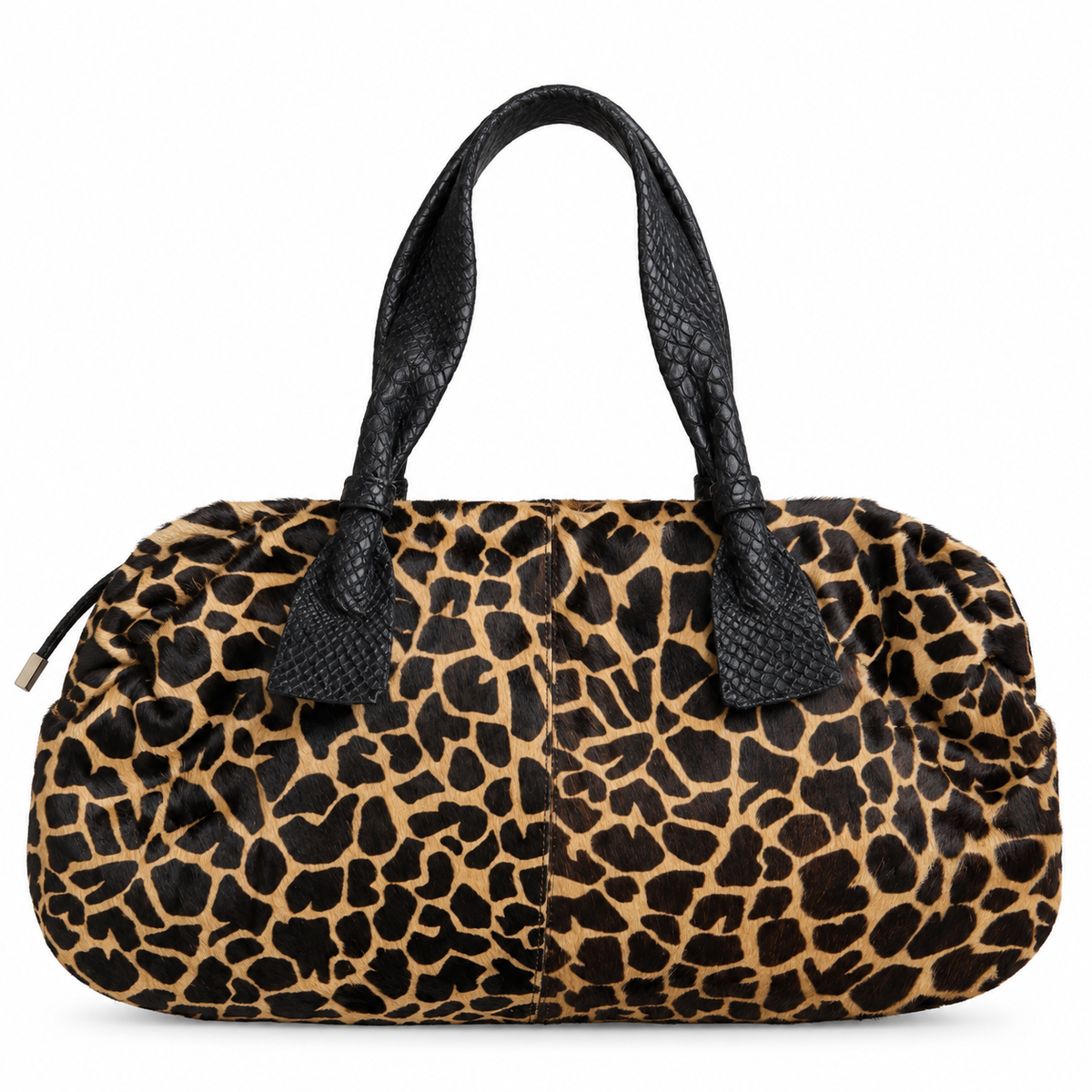 GIUDIT Vintage Giraffe Print Leather Bag – Made in Italy