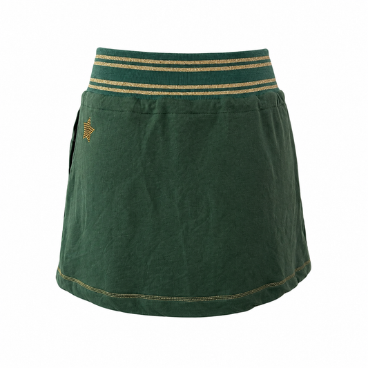 Green/Gold Sparkle Mini Skirt